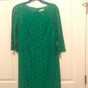 Flowered lace cocktail dress